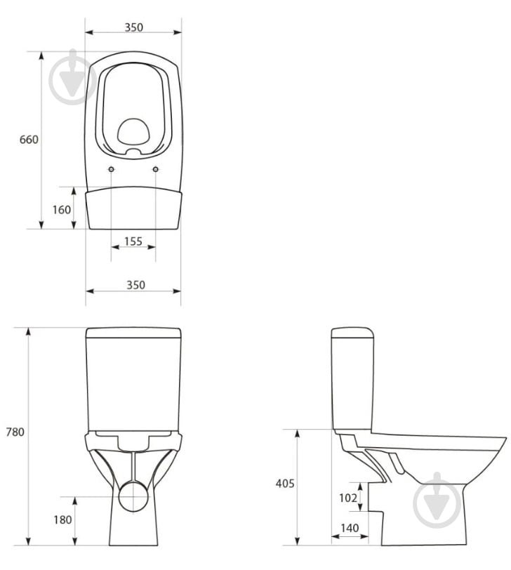 Унітаз-компакт Cersanit CARINA CLEAN ON 011 дюропластовим сидінням - фото 4 Унітаз-компакт Cersanit CARINA CLEAN ON 011 дюропластовим сидінням - фото 4