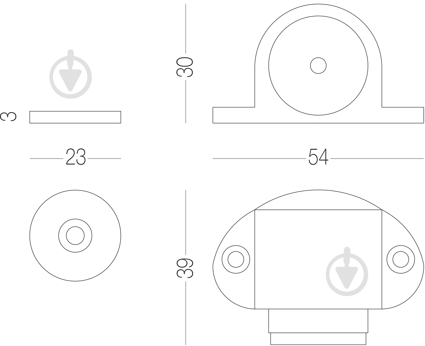 Стопор дверной MVM M-30 AB старая бронза - фото 4