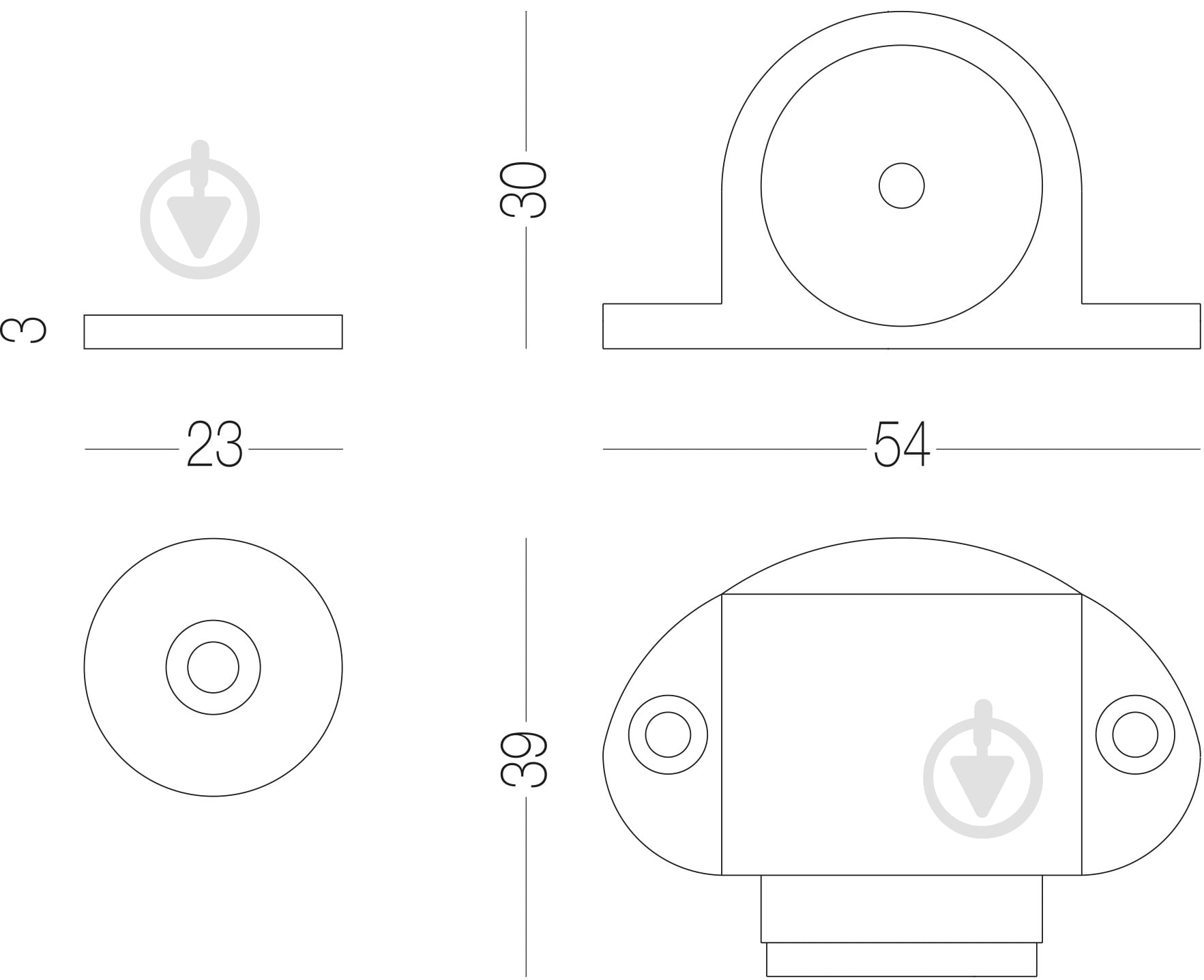 Стопор дверной MVM магнитный M-30 SN матовый никель - фото 4