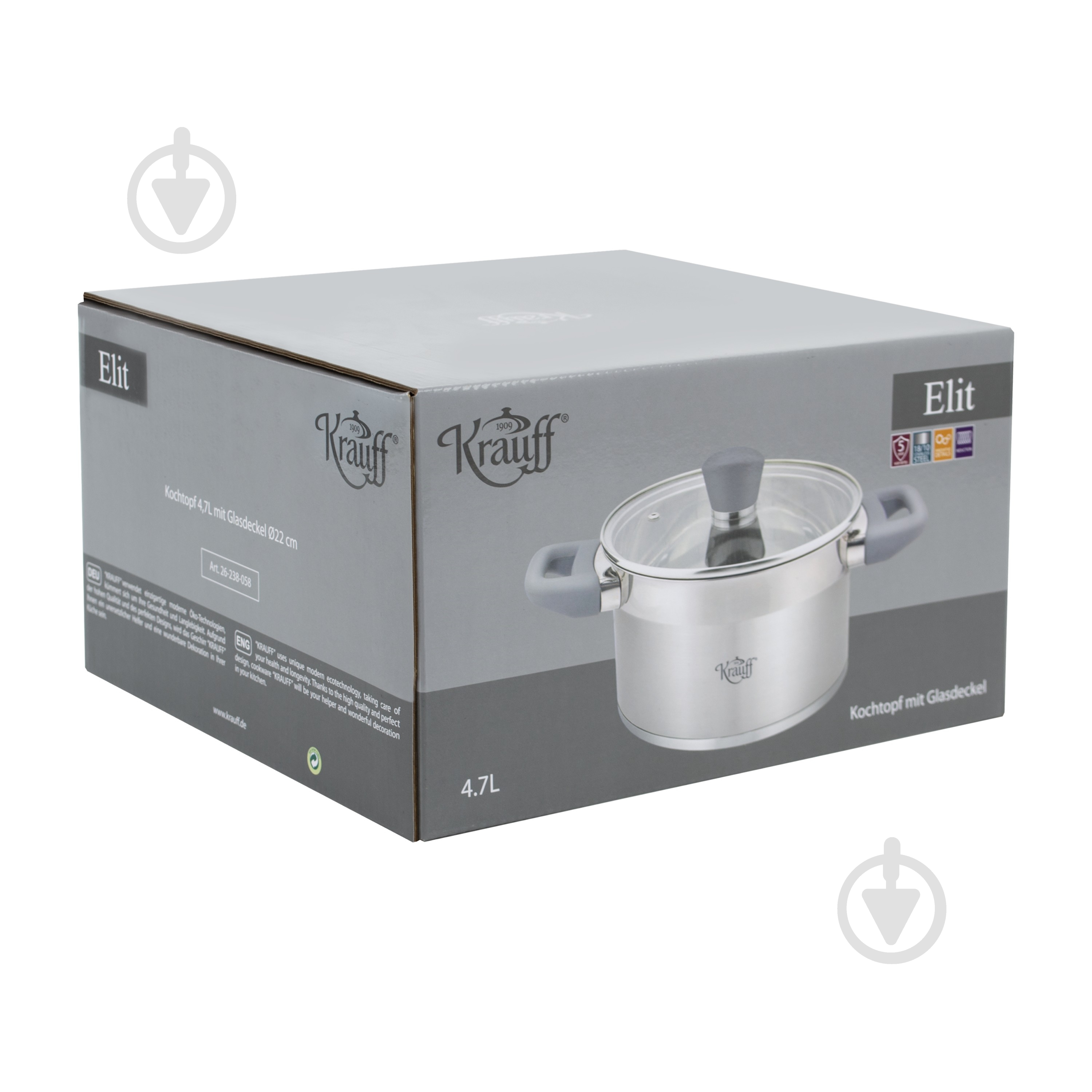 Кастрюля с крышкой Krauff Elite 4,7л 26-238-058 - фото 11