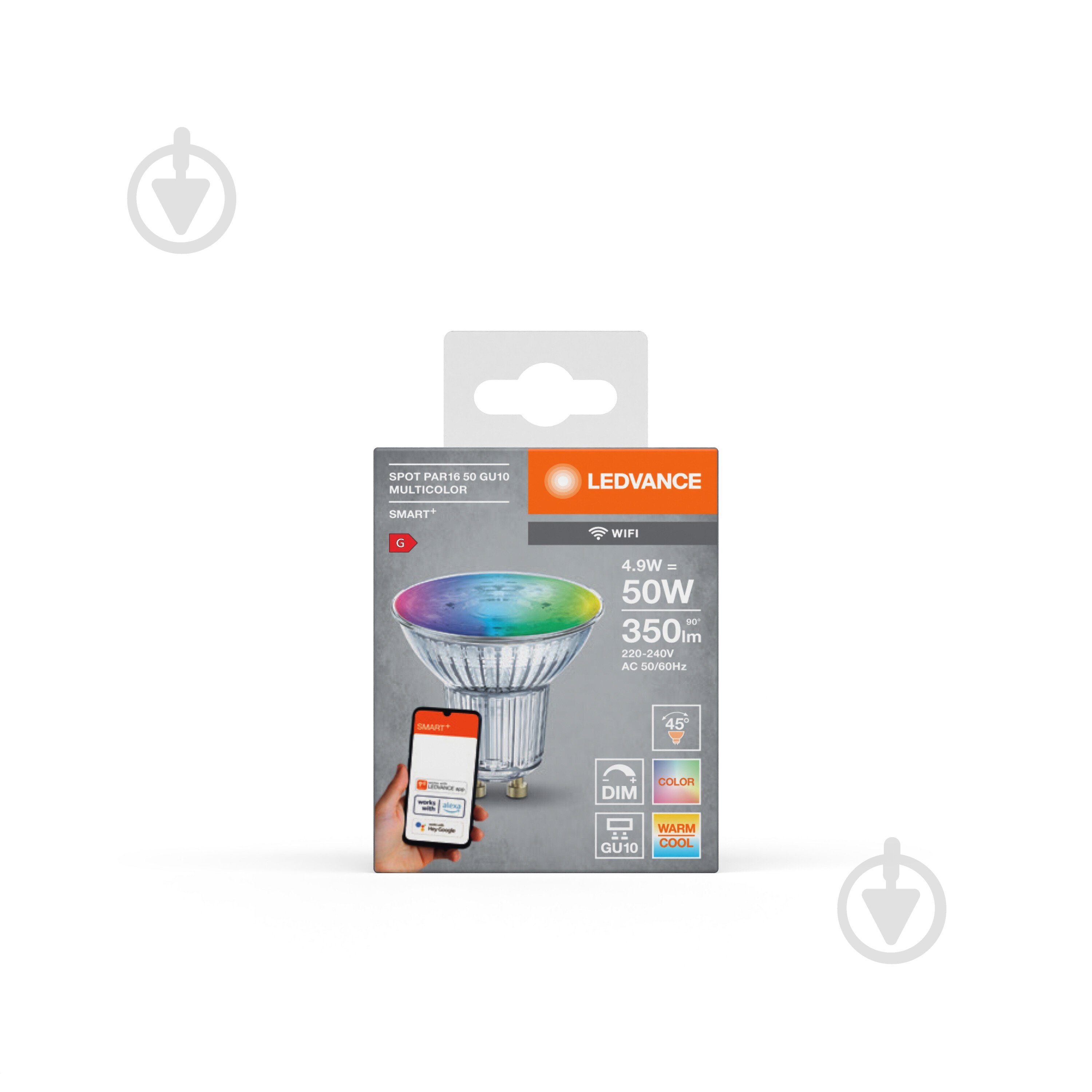 Лампа світлодіодна Ledvance SMART+ WiFi Spot 5 Вт MR16 прозора GU10 220 В 2700-6500 К - фото 7