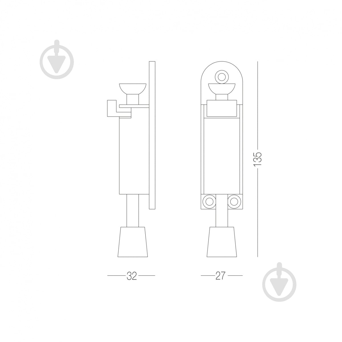 Стопор дверной MVM M-127 SN матовый никель - фото 2