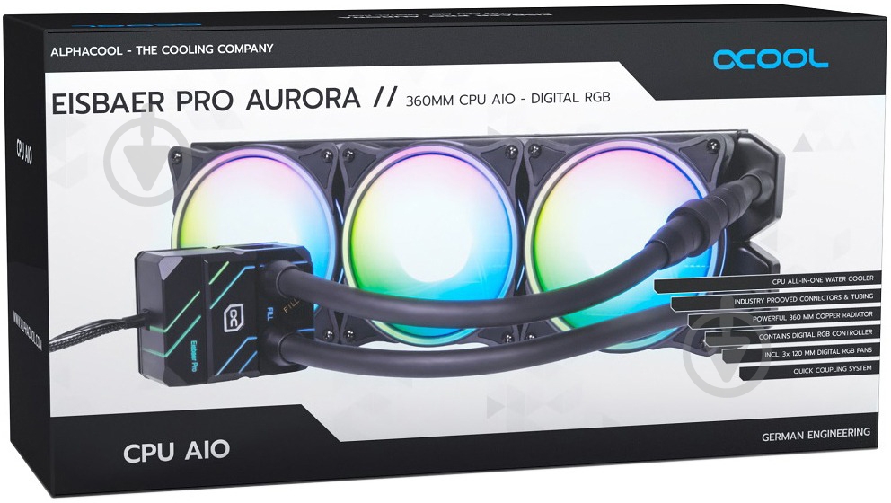 Система водного охлаждения Alphacool Eisbaer Pro Aurora 360 (11771) - фото 8