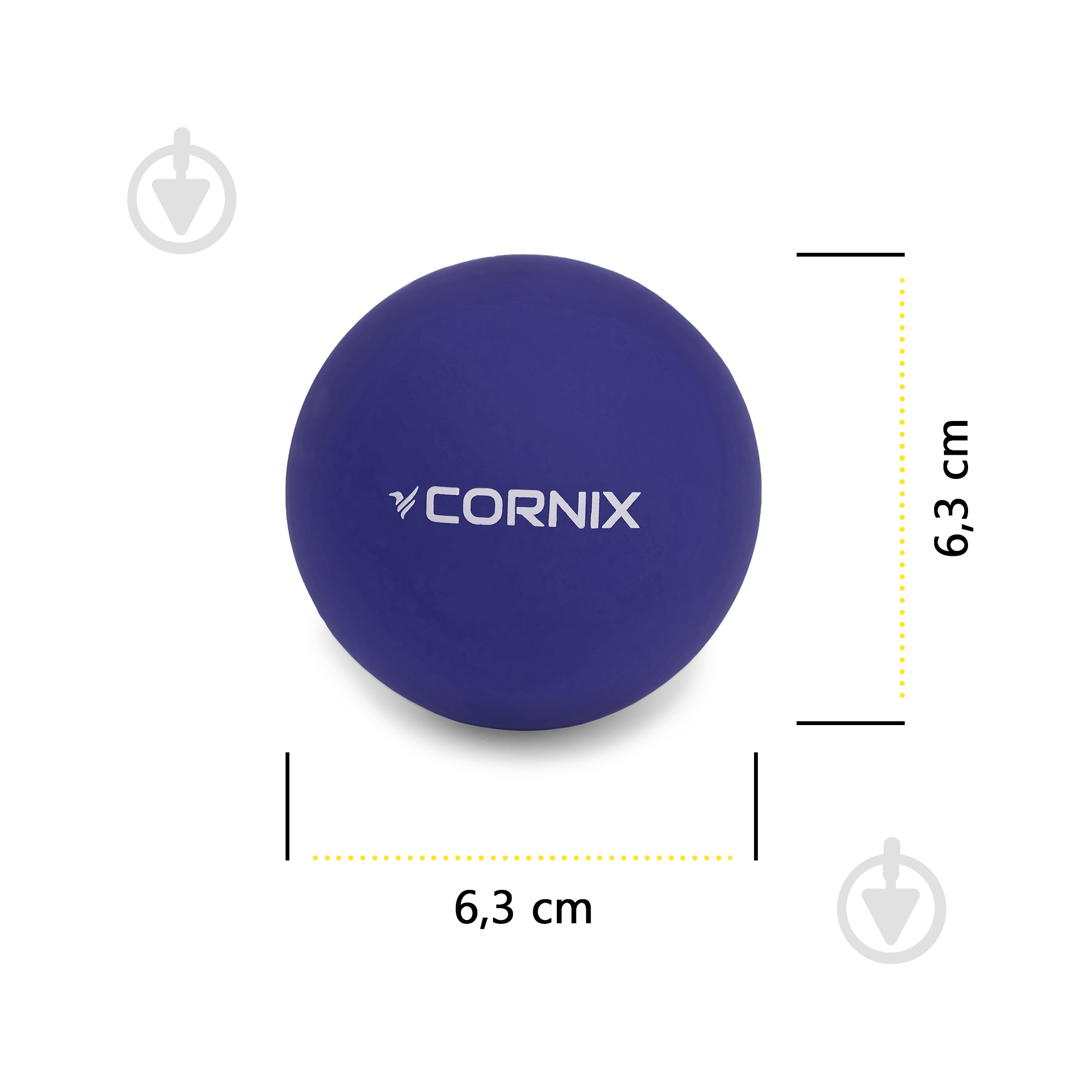Массажный мяч Cornix Lacrosse Ball 6.3 см XR-0229 Navy Blue - фото 2