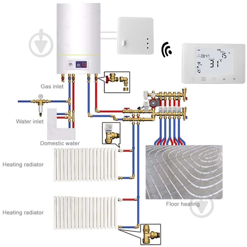 Термостат Tuya Программируемый Wi-Fi - фото 3 Термостат Tuya Программируемый Wi-Fi - фото 3