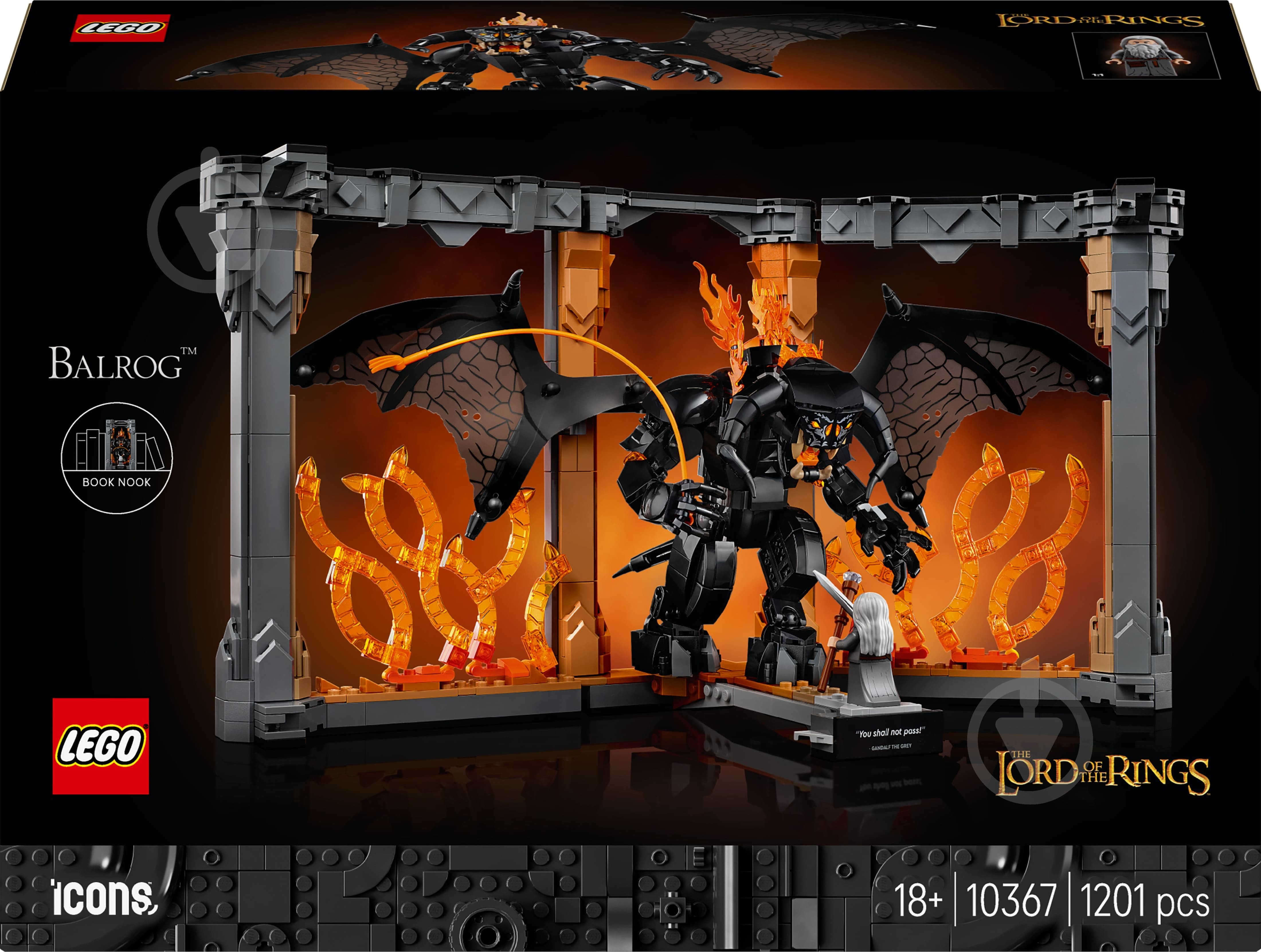 Конструктор LEGO Icons Володар перснів: Балроґ. Книжковий куточок 10367 - фото 1 Конструктор LEGO Icons Володар перснів: Балроґ. Книжковий куточок 10367 - фото 1