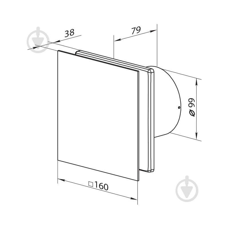 Вытяжной вентилятор Вентс Солід ТН Л 100 - фото 2