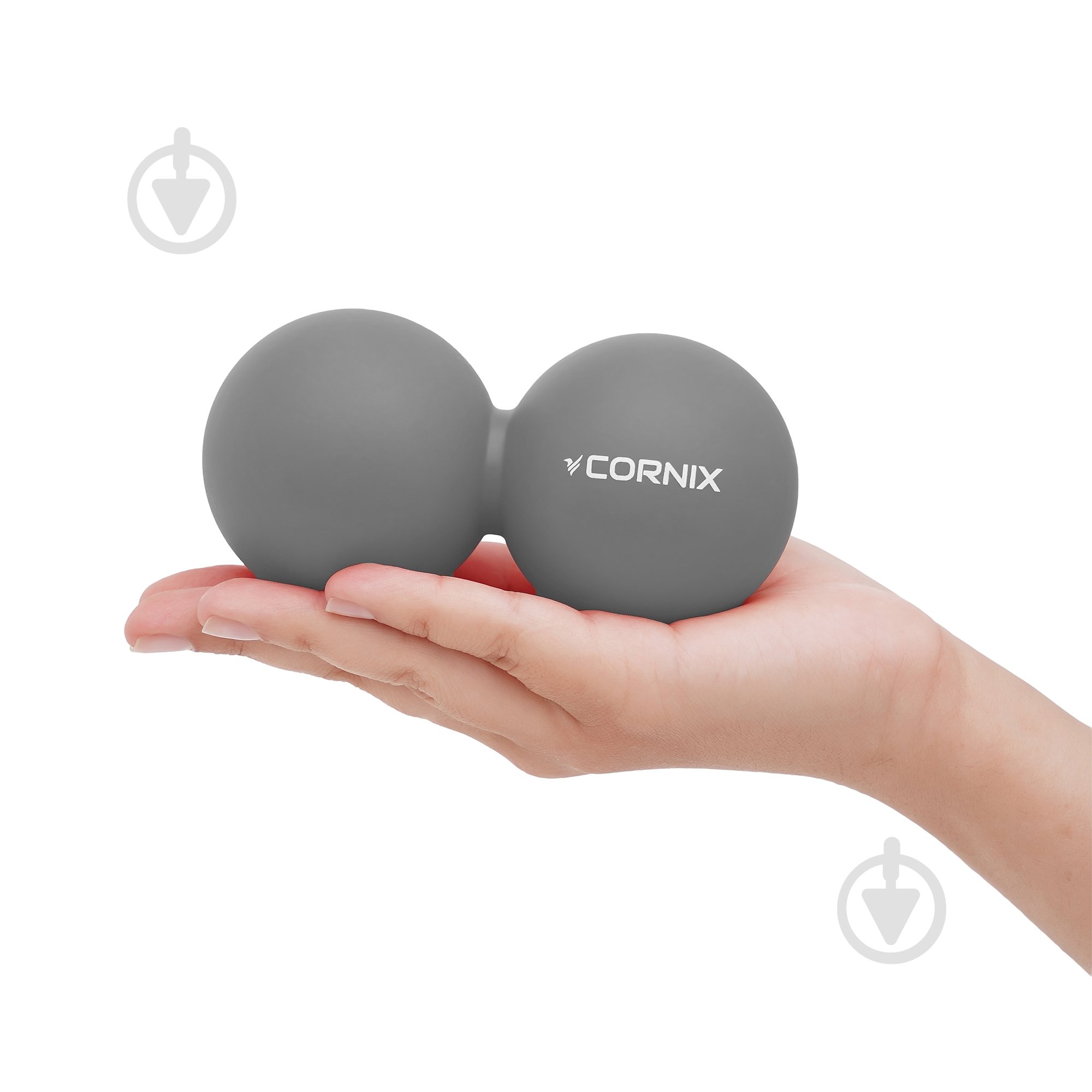 Масажний м'яч Cornix Lacrosse DuoBall 6,3x12,6 см XR-0115 Grey - фото 7