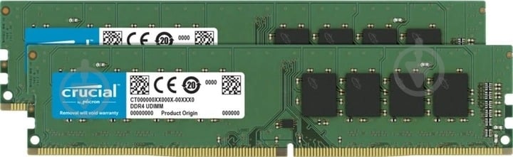 Оперативна пам'ять Crucial DDR4 SDRAM 16 GB (2x8GB) 3200 MHz (CT2K8G4DFRA32A) - фото 1 Оперативна пам'ять Crucial DDR4 SDRAM 16 GB (2x8GB) 3200 MHz (CT2K8G4DFRA32A) - фото 1