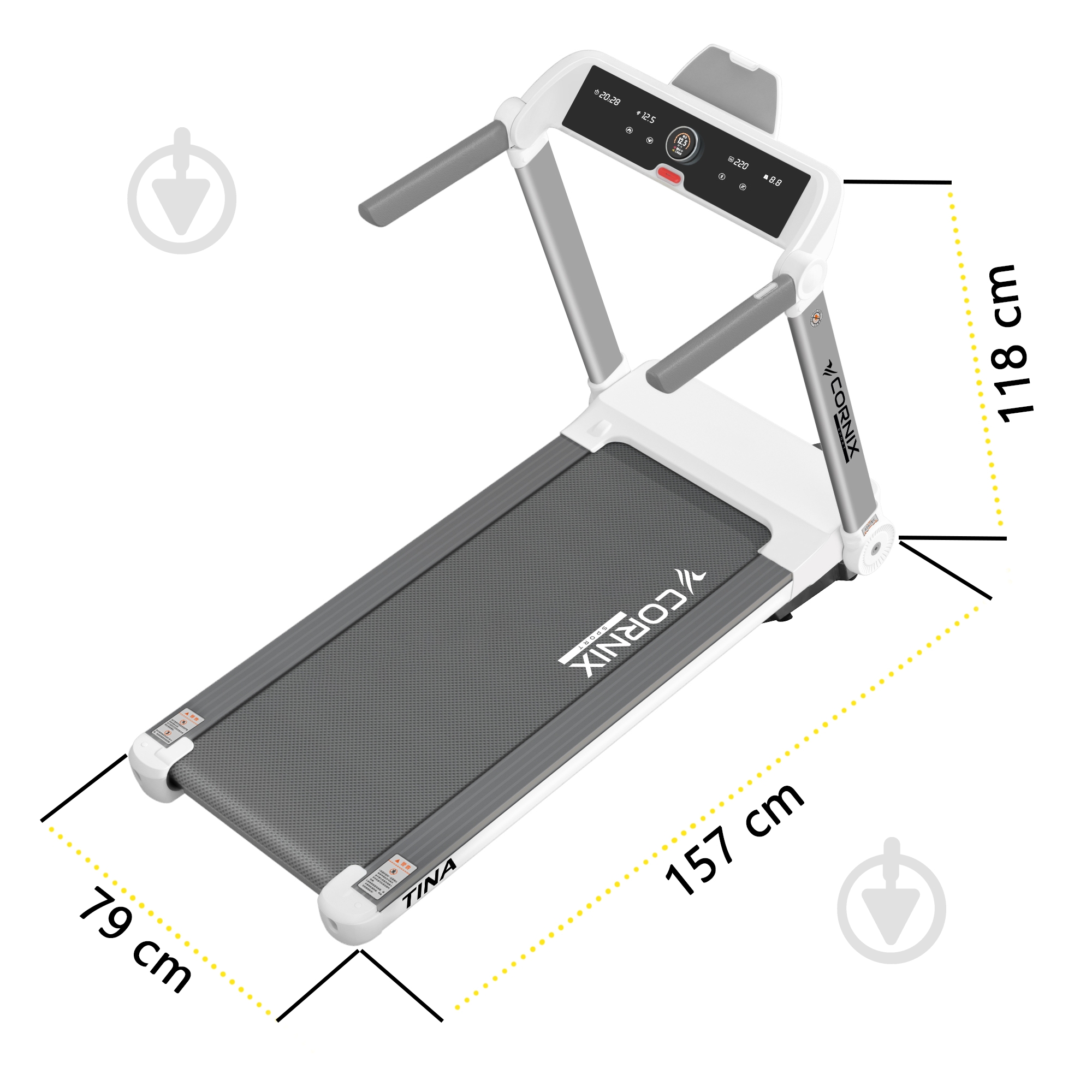 Бігова доріжка Tina White/Grey Cornix - фото 7