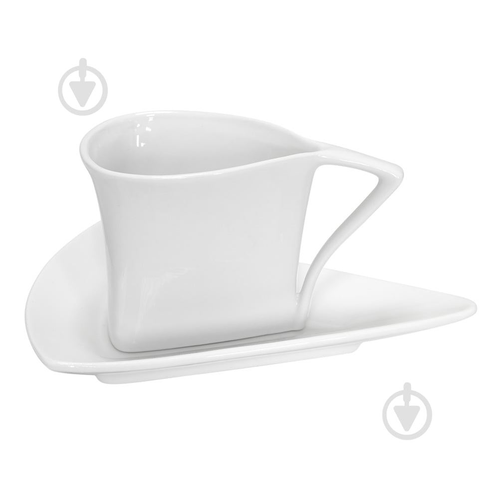 Чашка с блюдцем Helfer 160 мл треугольная 21-04-257 - фото 1