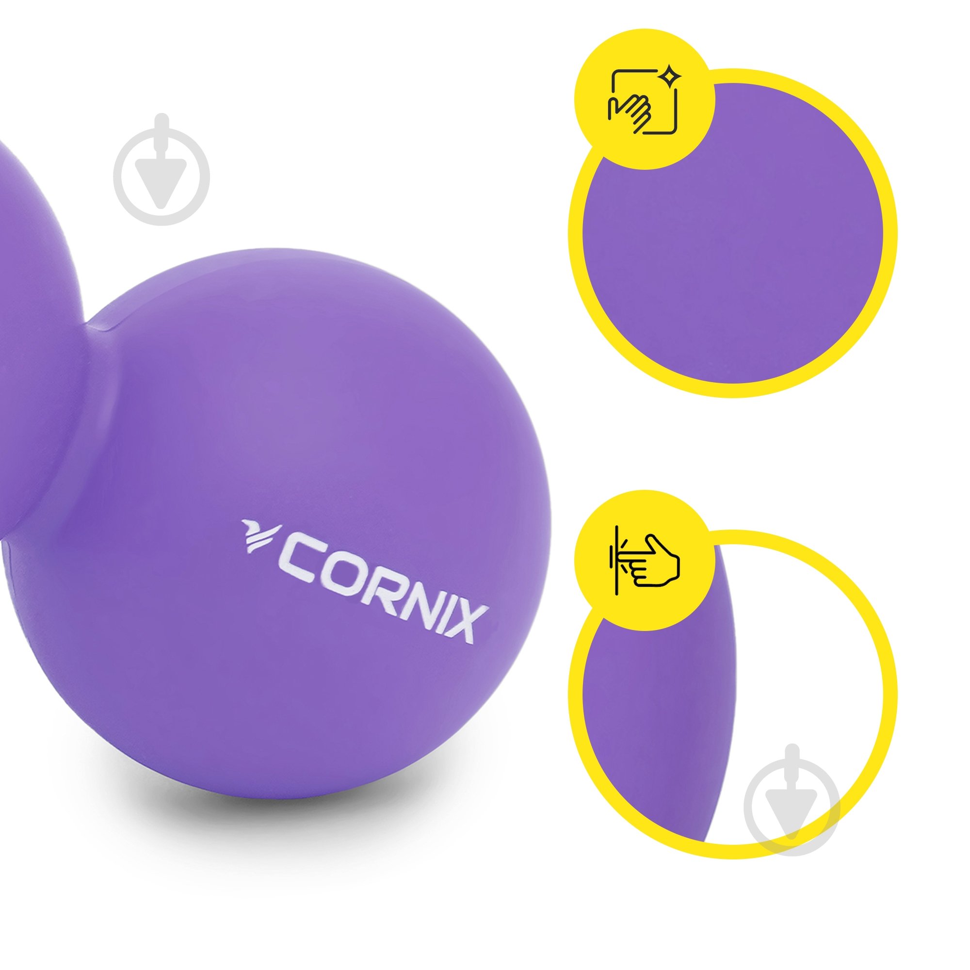 Массажный мяч Cornix Lacrosse DuoBall 6,3x12,6 см XR-0114 Purple - фото 6 Массажный мяч Cornix Lacrosse DuoBall 6,3x12,6 см XR-0114 Purple - фото 6