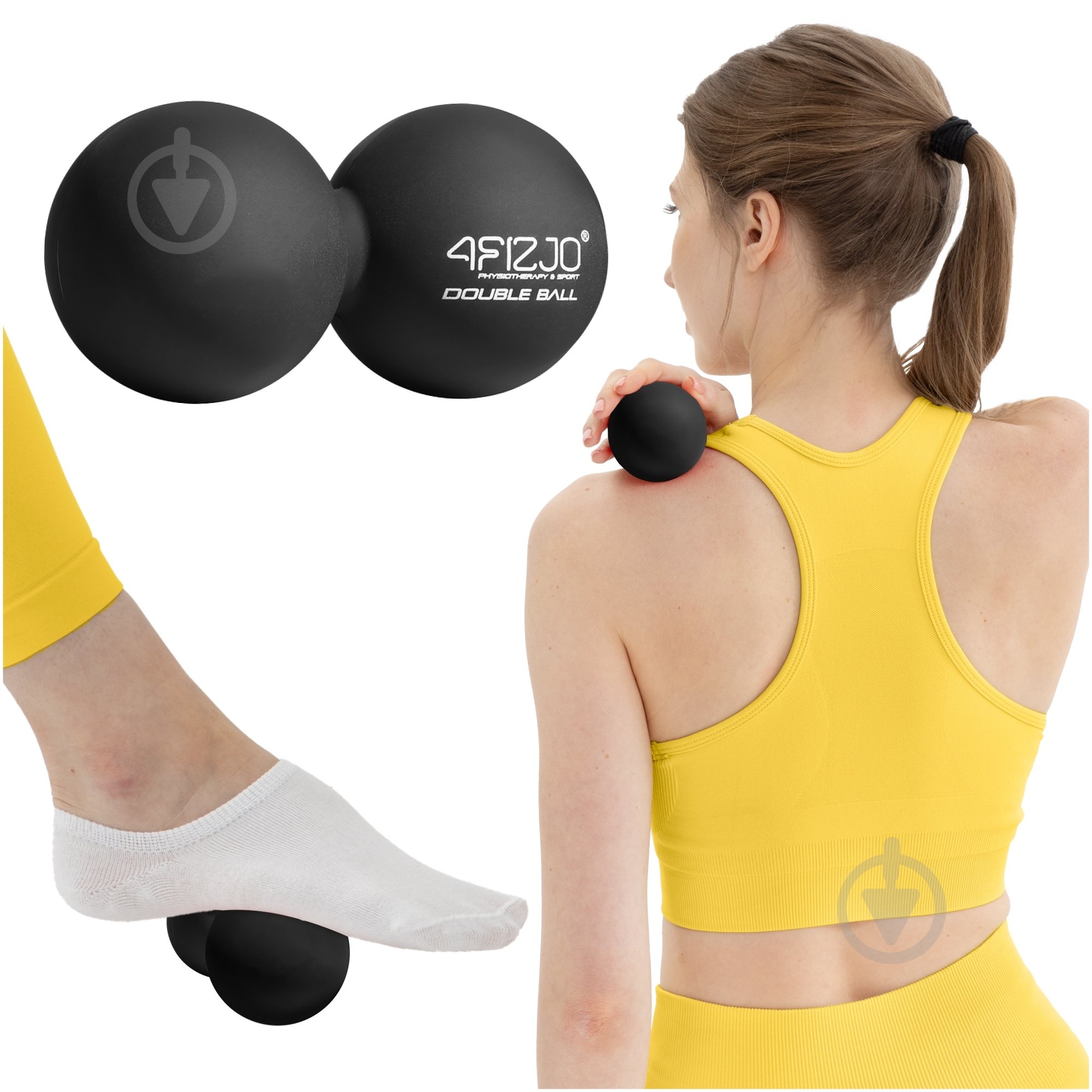 Массажный мяч 4fizjo Lacrosse Double Ball 6,5x13,5 см (P-5907222931226) - фото 2