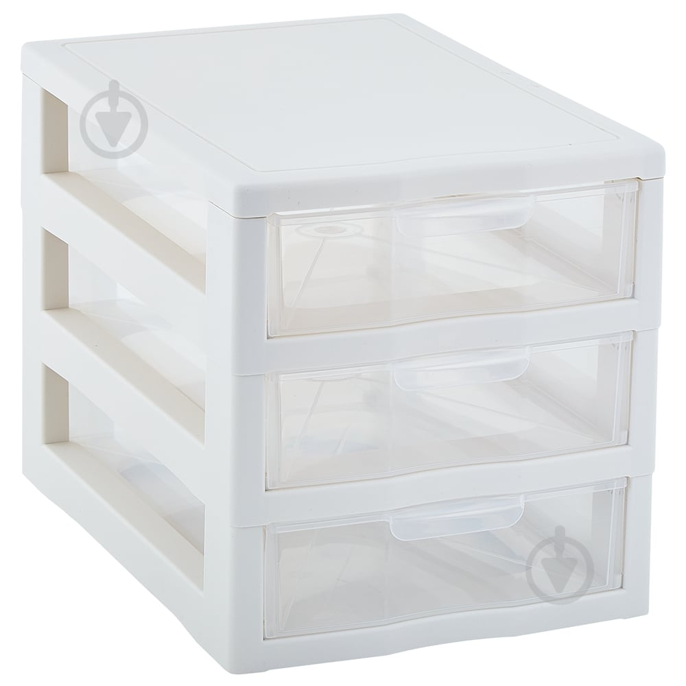 Органайзер Алеана біла роза універсальний на 3 ящика біла роза 200x185x265 мм - фото 1