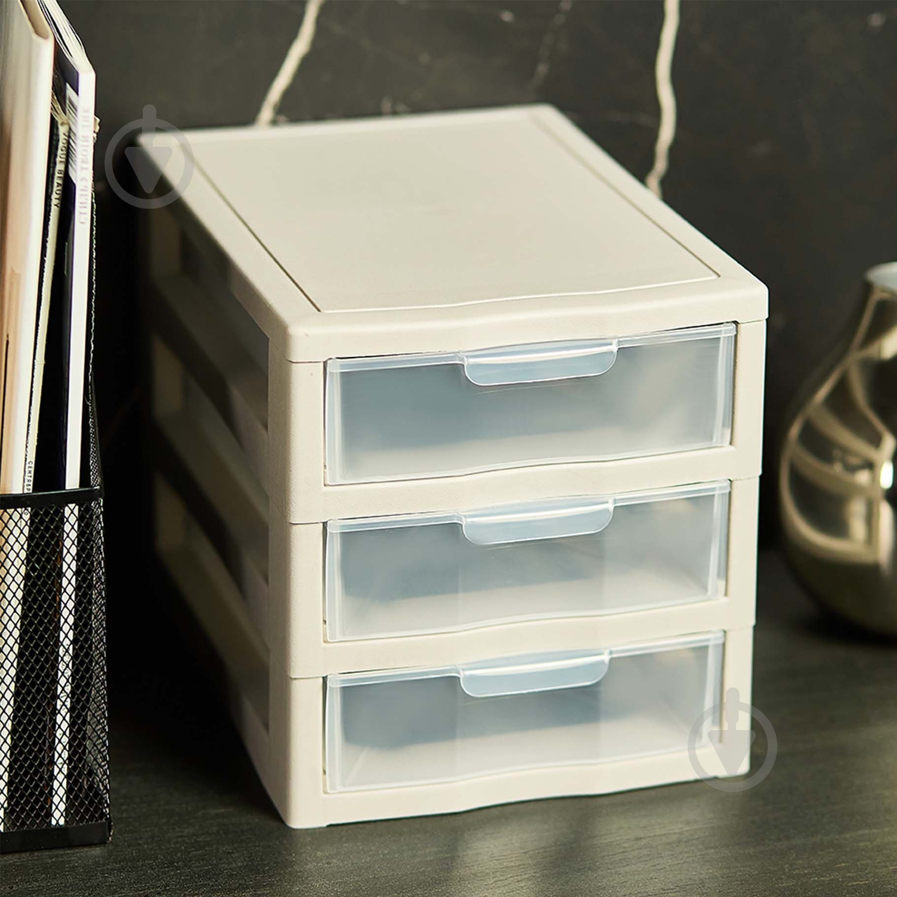 Органайзер Алеана біла роза універсальний на 3 ящика біла роза 200x185x265 мм - фото 4