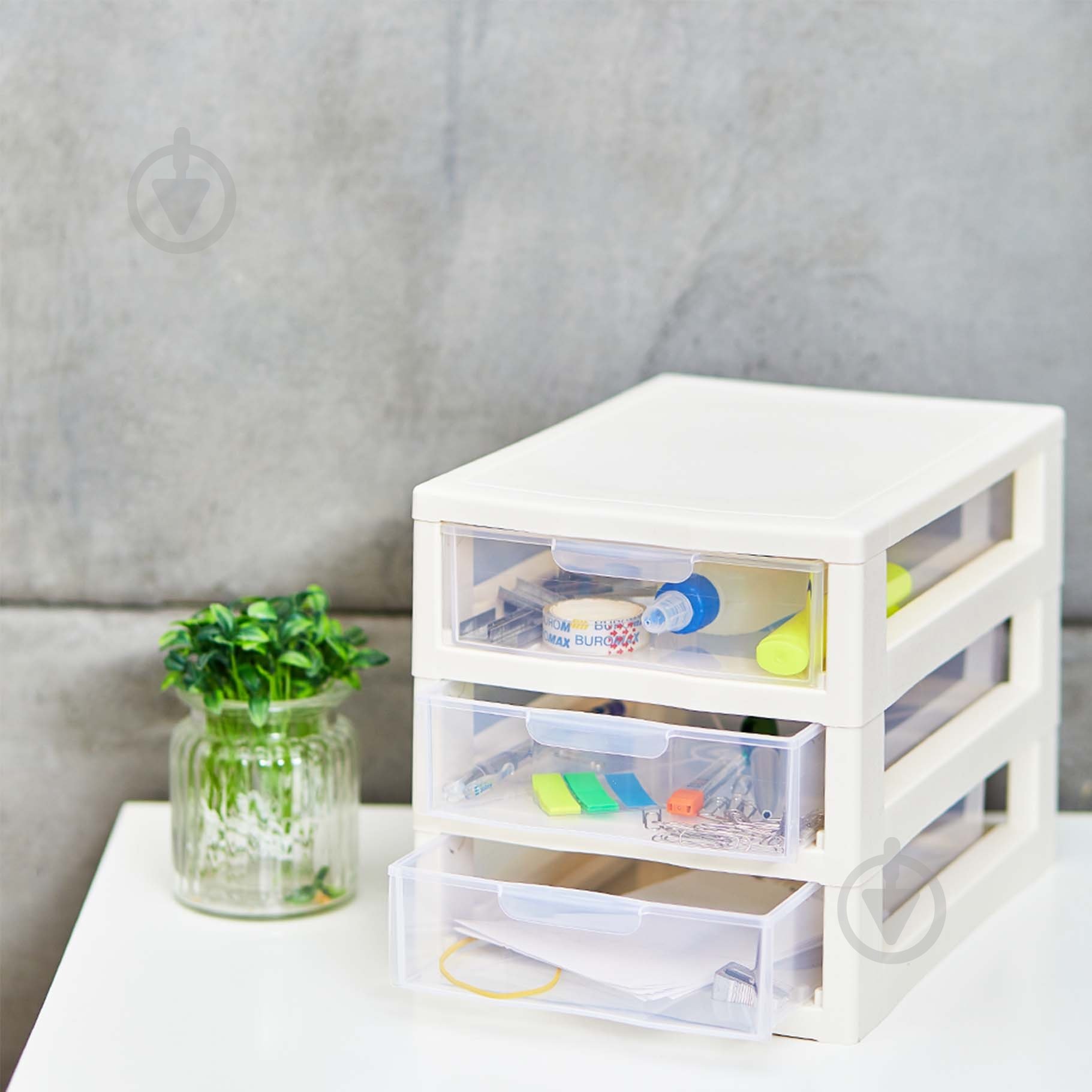 Органайзер Алеана біла роза універсальний на 3 ящика біла роза 200x185x265 мм - фото 3