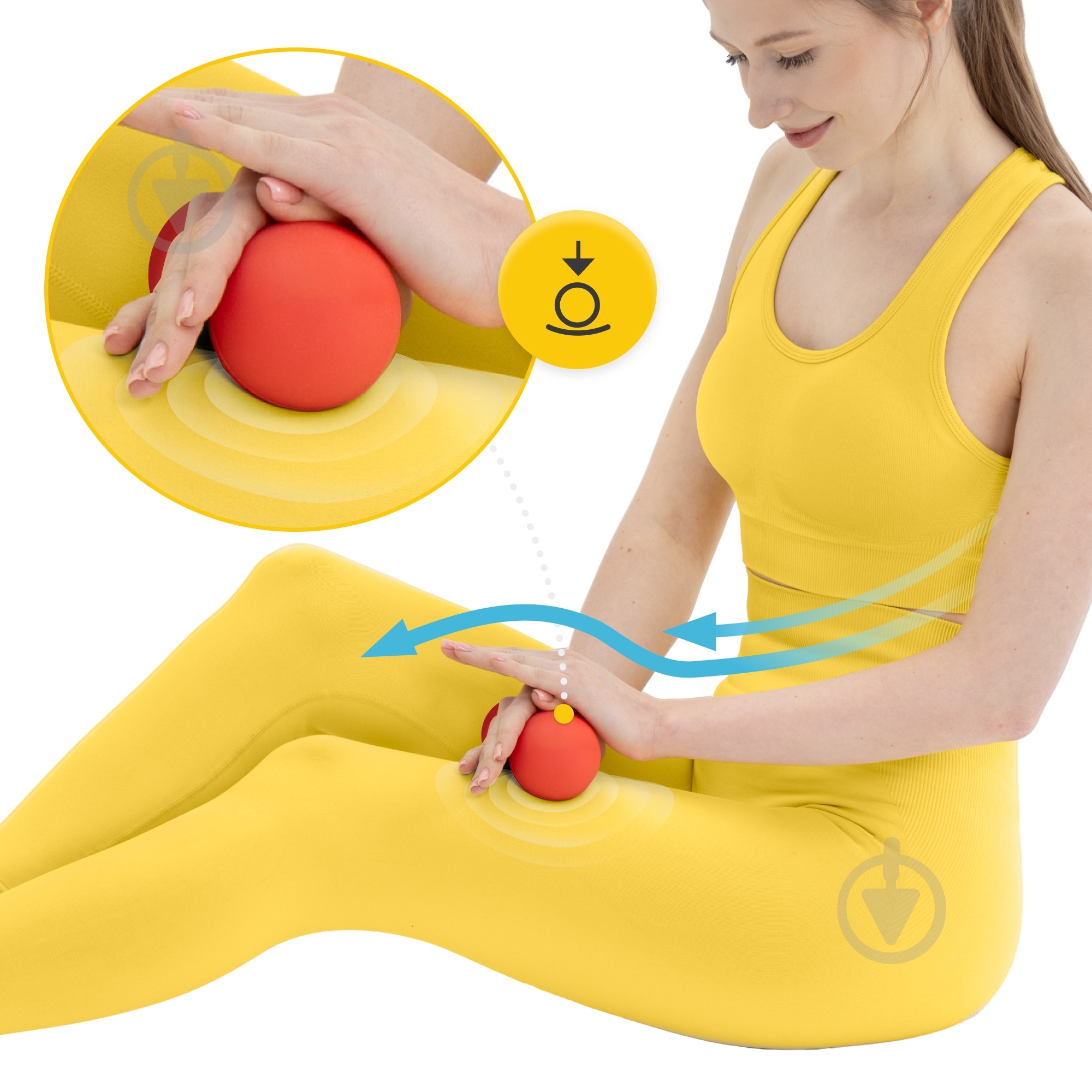 Массажный мяч 4fizjo Lacrosse Double Ball 6,5x13,5 см Red (P-5907222931219) - фото 4
