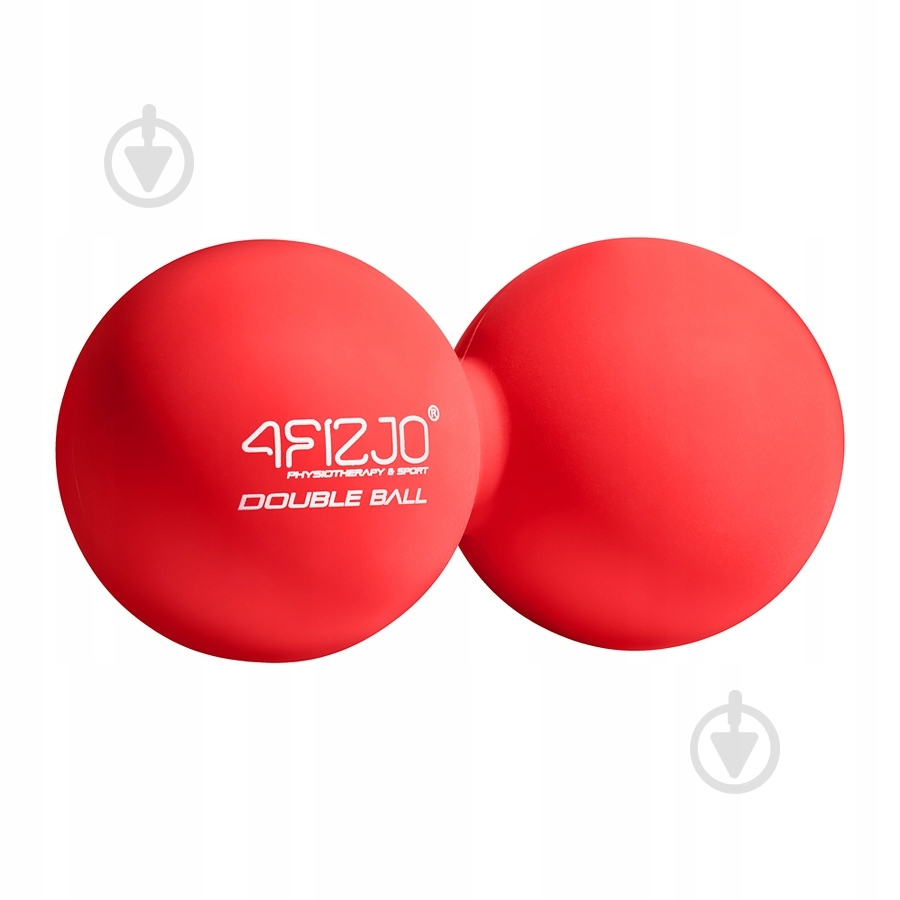 Массажный мяч 4fizjo Lacrosse Double Ball 6,5x13,5 см Red (P-5907222931219) - фото 1