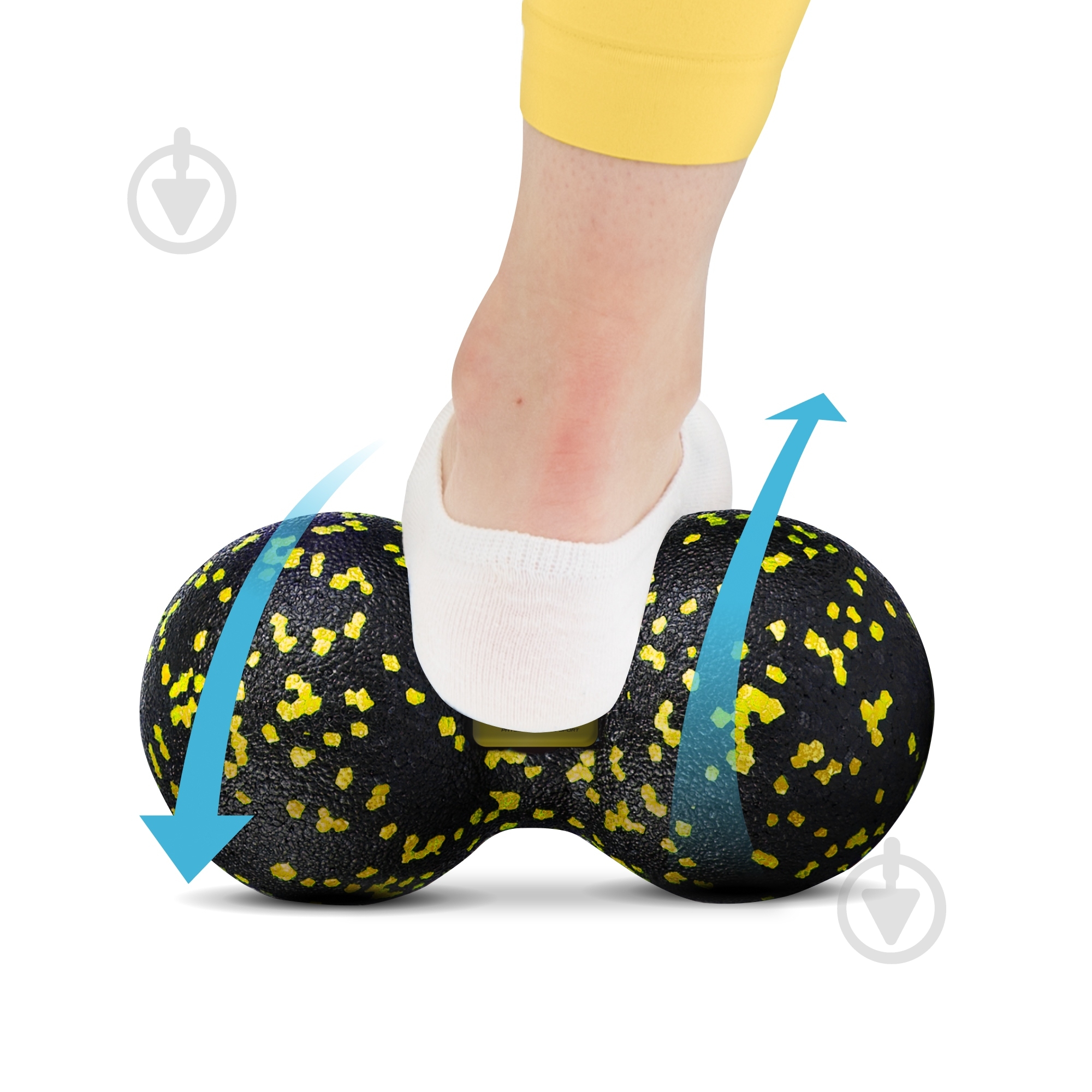 Масажний м'яч 4fizjo EPP DuoBall 12 Black/Yellow (P-5907222931332) - фото 2