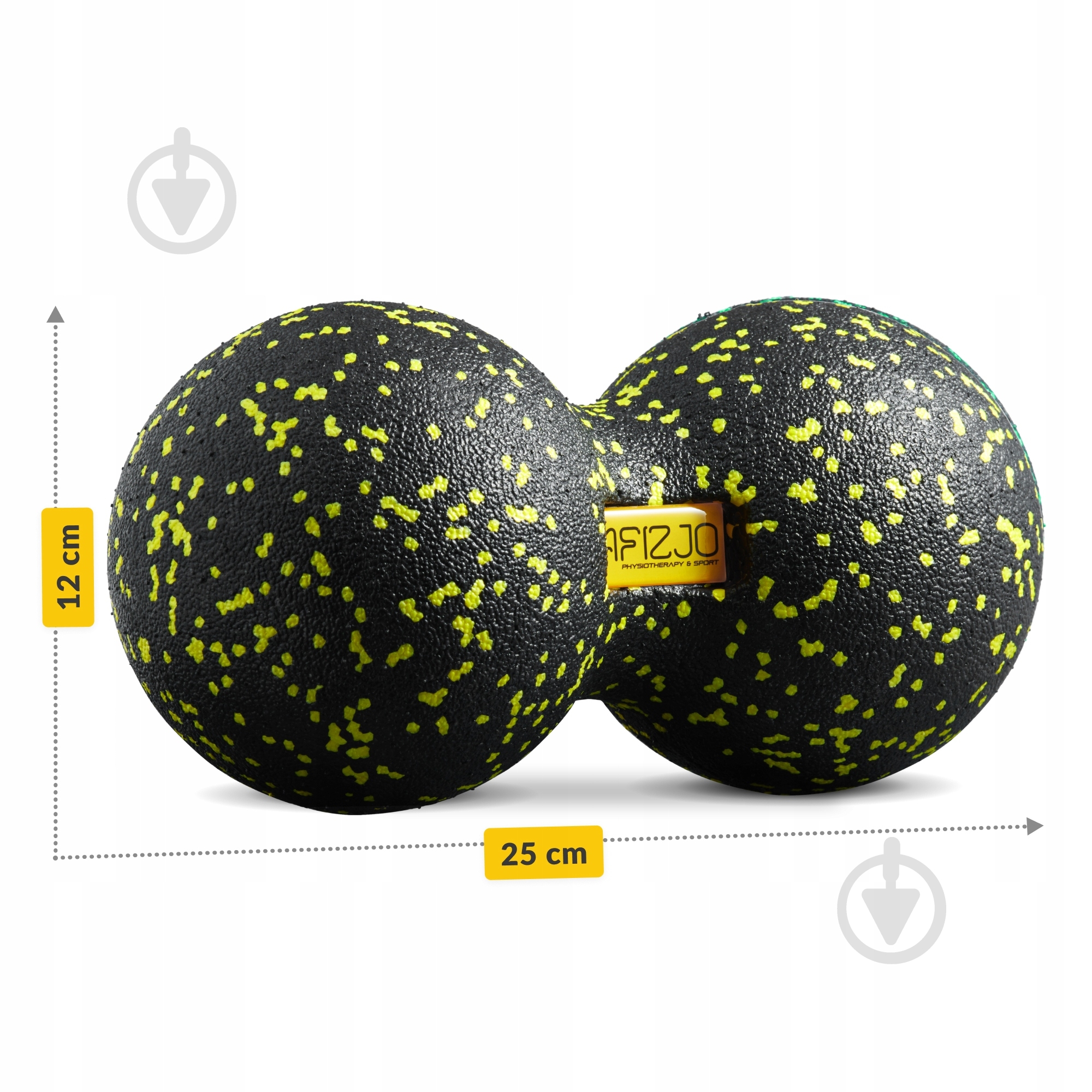 Масажний м'яч 4fizjo EPP DuoBall 12 Black/Yellow (P-5907222931332) - фото 6