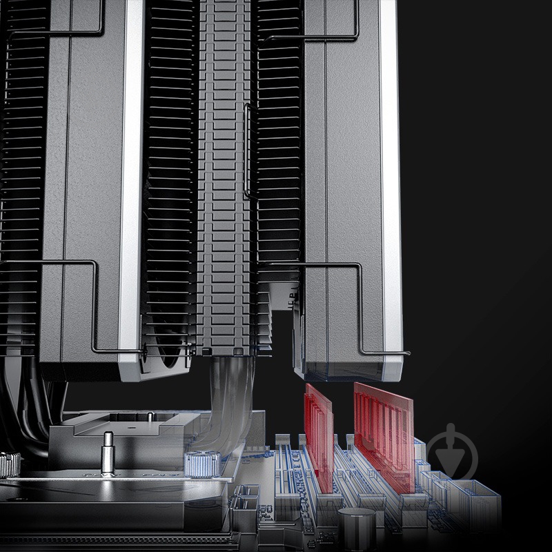 Процессорный кулер Montech METAL DT24 PREMIUM Black - фото 9