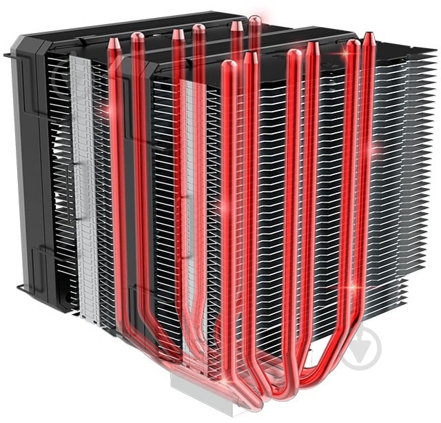 Процессорный кулер Montech METAL DT24 BASE Black - фото 10