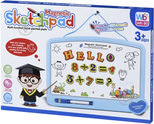 Магнитная доска для рисования Same Toy синяя 009-2018Ut - фото 4