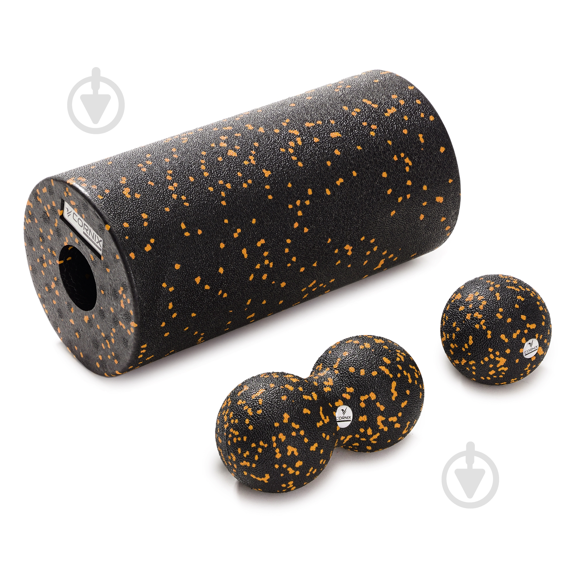Набор для массажа Cornix (Ball 8 см, Duoball 8 х 16 см и Foam Roller 30 х 15 см) XR-0081 - фото 1 Набор для массажа Cornix (Ball 8 см, Duoball 8 х 16 см и Foam Roller 30 х 15 см) XR-0081 - фото 1