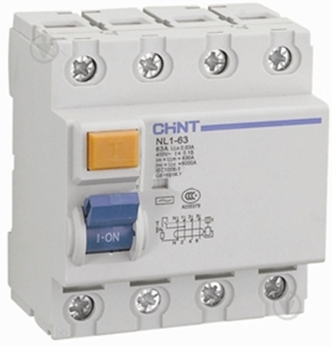 Диференційне реле CHINT NL1-63 6kA 4P 40A 30mA тип AC (DB) 200224 - фото 1