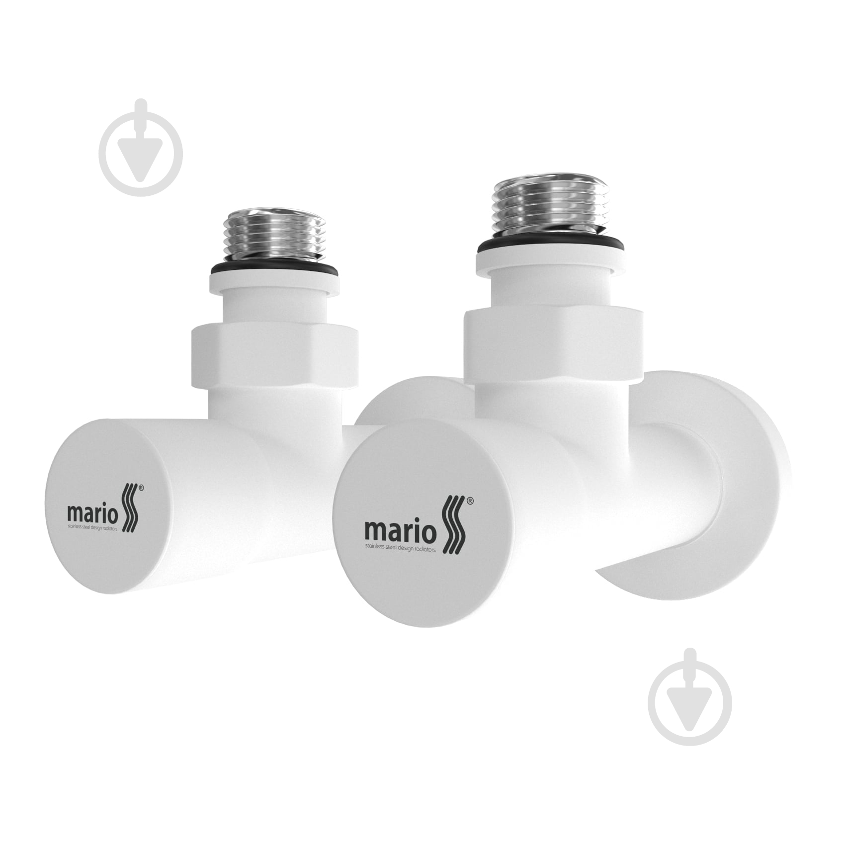 Кран угловой Mario белый мат (удлин.) - фото 1