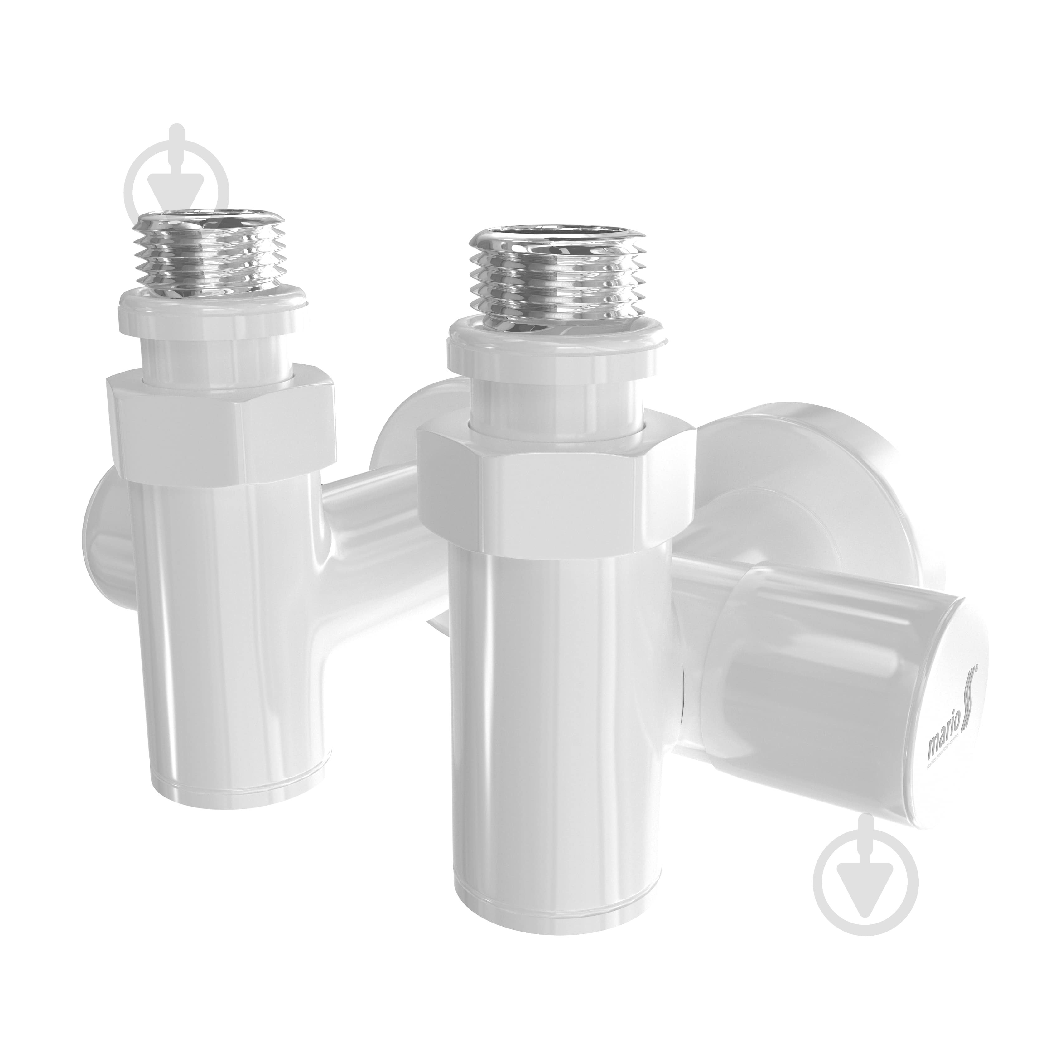 Кран угловой Mario под ТЭН белый мат - фото 1 Кран угловой Mario под ТЭН белый мат - фото 1