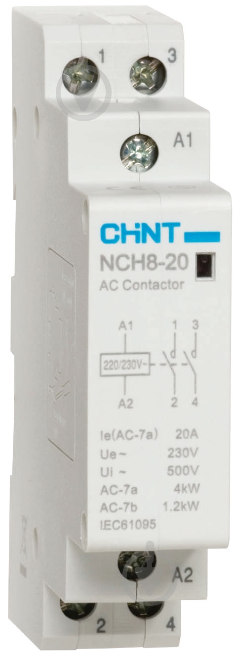 Контактор CHINT NCH8-20/20 20A 2НО 256054 - фото 1