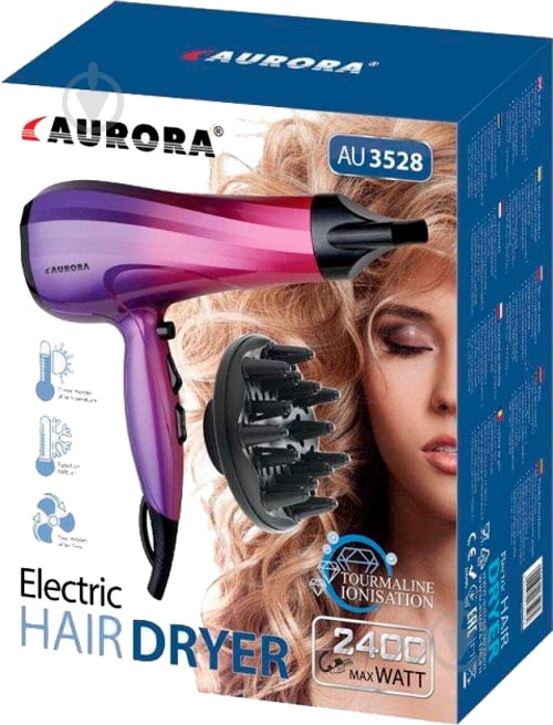 Фен Aurora 3528AU С ДИФФУЗОРОМ - фото 2