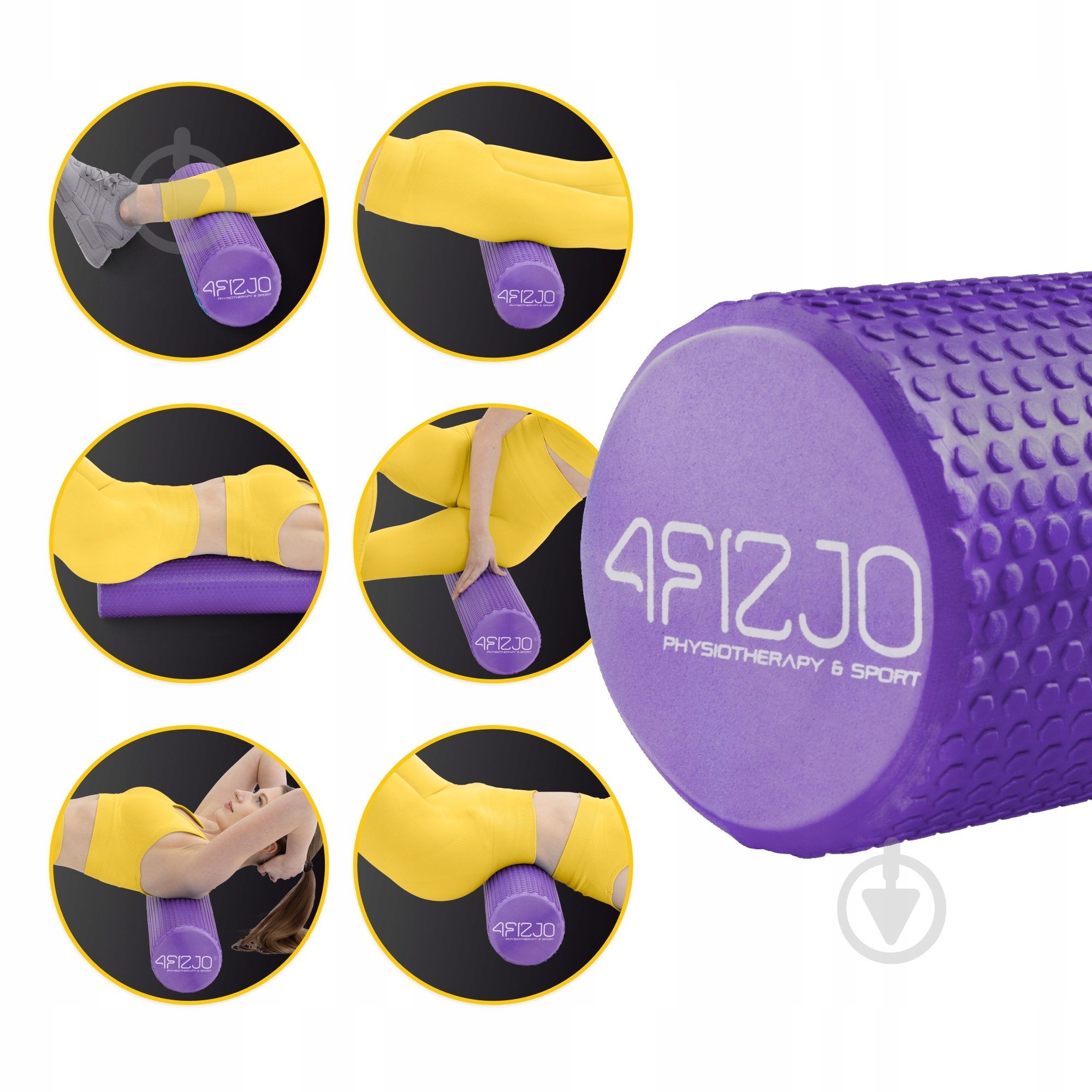 Валик масажний 4fizjo CARE+ EVA 90 x 15 см (валик, ролер) 4FJ0333 Purple (P-5907739314420) - фото 11