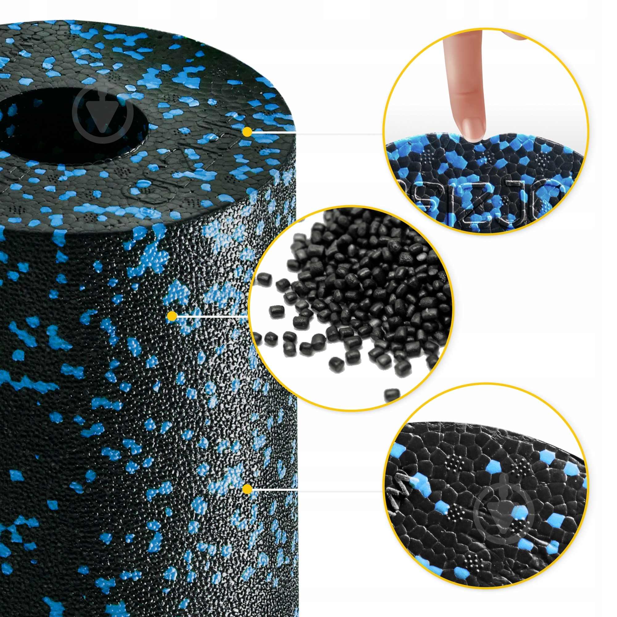 Валик массажный 4fizjo EPP PRO+ 33 x 14 см (валик, роллер) гладкий 4FJ1417 Black/Blue (P-5907222931417) - фото 3 Валик массажный 4fizjo EPP PRO+ 33 x 14 см (валик, роллер) гладкий 4FJ1417 Black/Blue (P-5907222931417) - фото 3