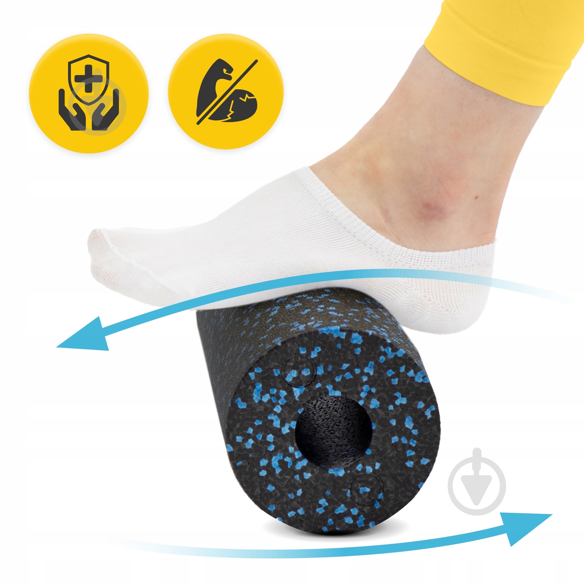 Валик массажный 4fizjo EPP PRO+ 33 x 14 см (валик, роллер) гладкий 4FJ1417 Black/Blue (P-5907222931417) - фото 7 Валик массажный 4fizjo EPP PRO+ 33 x 14 см (валик, роллер) гладкий 4FJ1417 Black/Blue (P-5907222931417) - фото 7