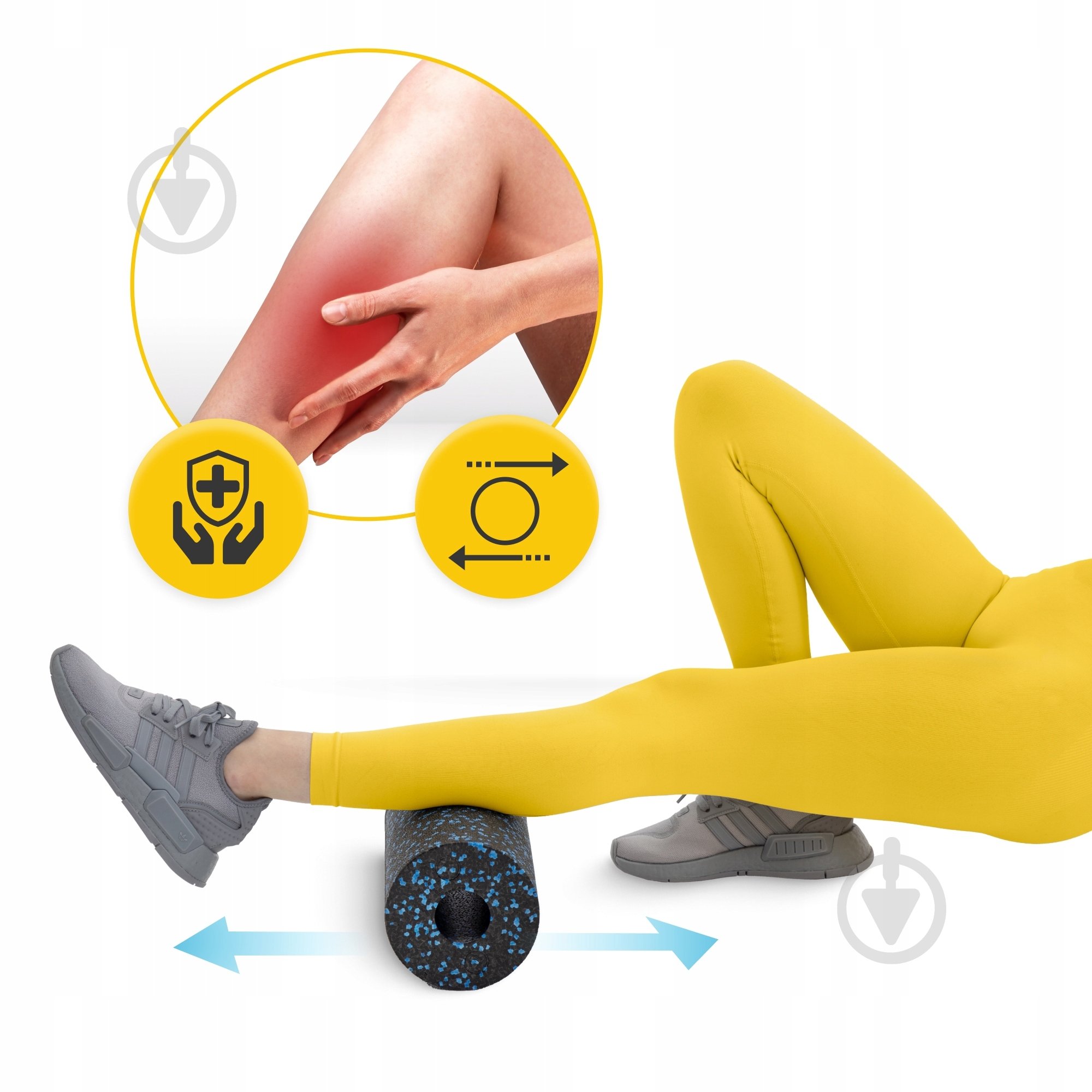 Валик массажный 4fizjo EPP PRO+ 33 x 14 см (валик, роллер) гладкий 4FJ1417 Black/Blue (P-5907222931417) - фото 6 Валик массажный 4fizjo EPP PRO+ 33 x 14 см (валик, роллер) гладкий 4FJ1417 Black/Blue (P-5907222931417) - фото 6