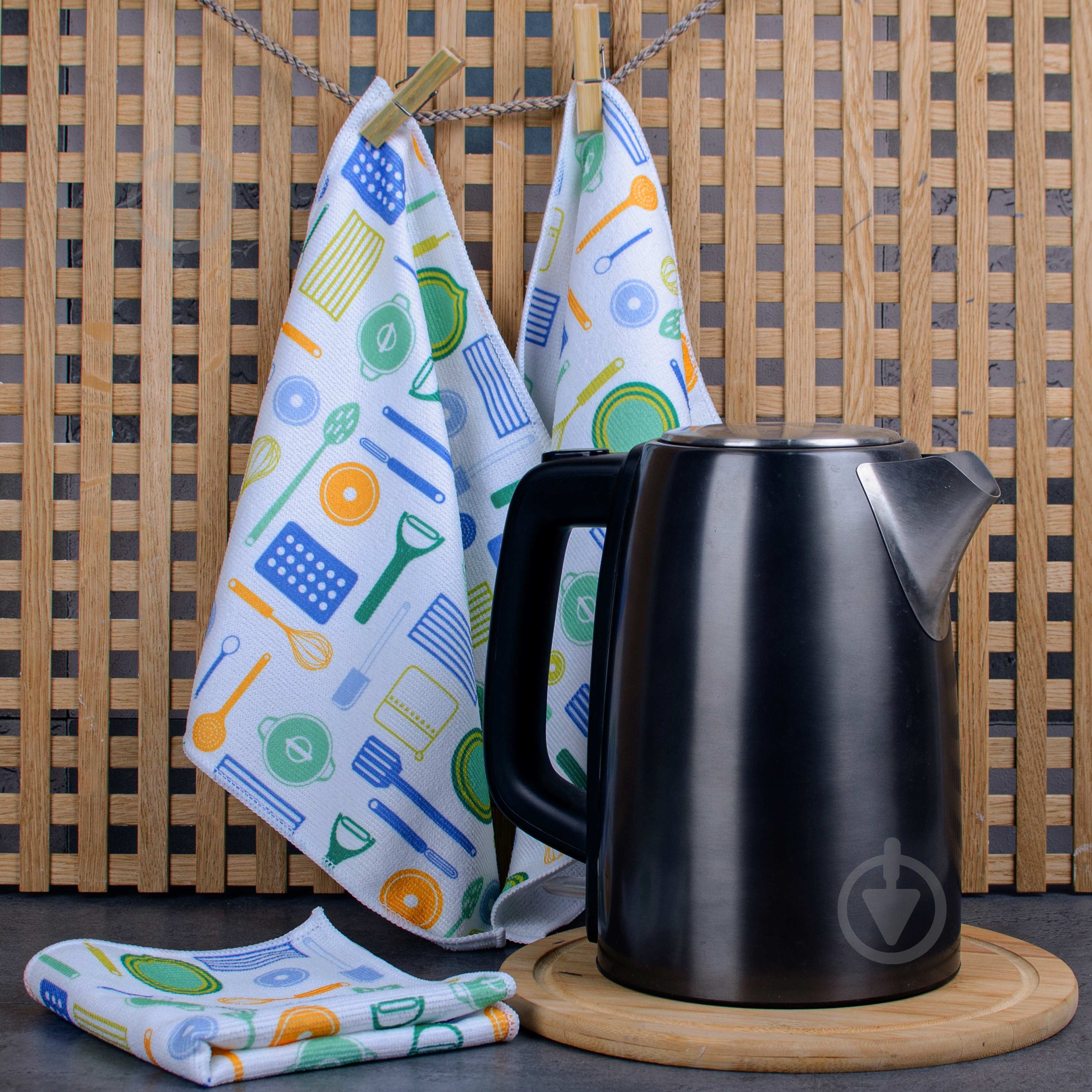 Салфетка Kitchenware 30x30 см белый с голубым - фото 1 Салфетка Kitchenware 30x30 см белый с голубым - фото 1