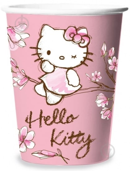 Стакан одноразовый бумажный Hello Kitty Eventa 125 мл 6 шт. - фото 1 Стакан одноразовый бумажный Hello Kitty Eventa 125 мл 6 шт. - фото 1