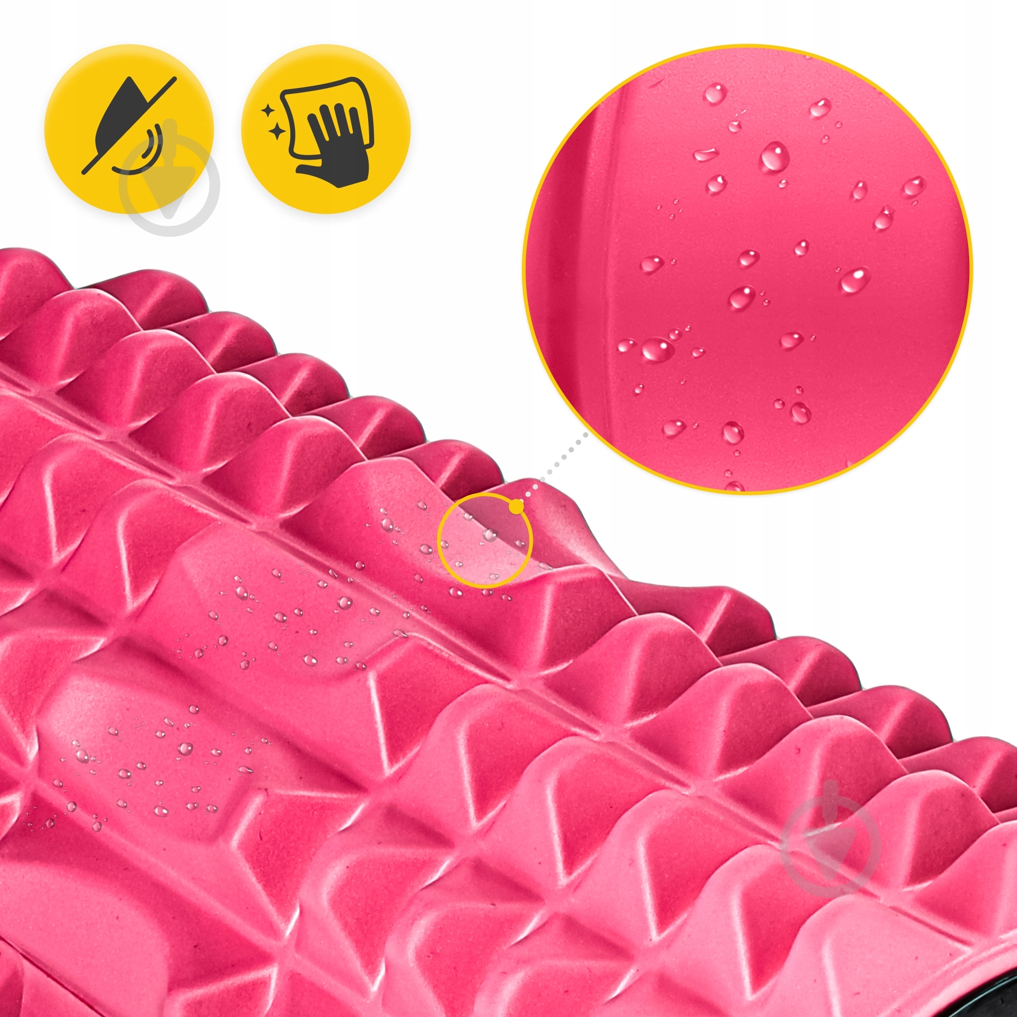 Валик масажний 4fizjo EVA 33 x 14 см (валик, ролер) 4FJ0341 Pink (P-5907739314352) - фото 3