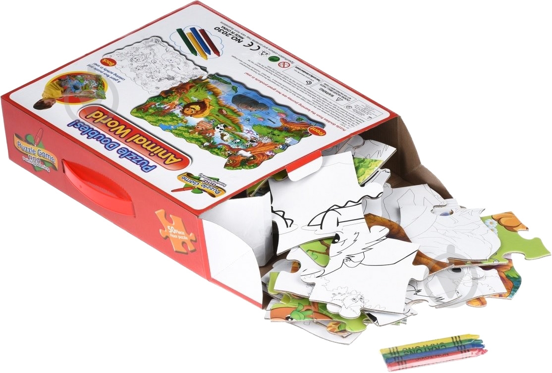 Розмальовка-пазл Same Toy Світ тварин 2030Ut - фото 3