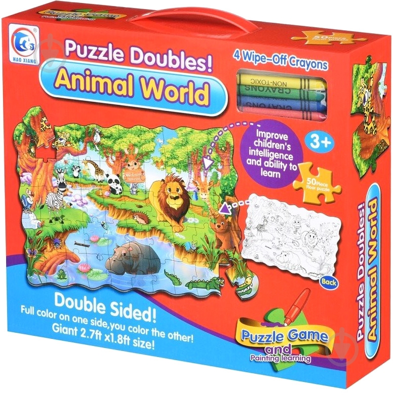 Розмальовка-пазл Same Toy Світ тварин 2030Ut - фото 1