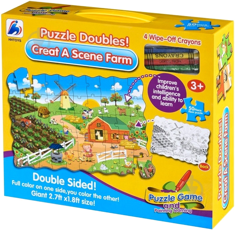 Раскраска-пазл Same Toy Ферма 2035Ut - фото 1