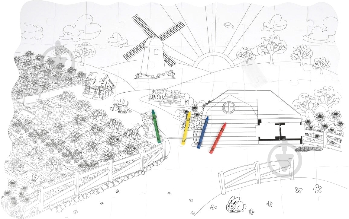 Раскраска-пазл Same Toy Ферма 2035Ut - фото 4