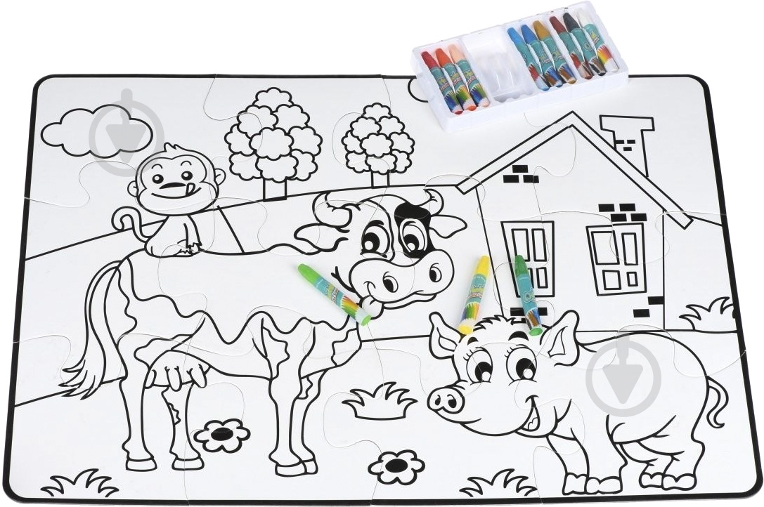Раскраска-пазл Same Toy Ферма 2158Ut - фото 2