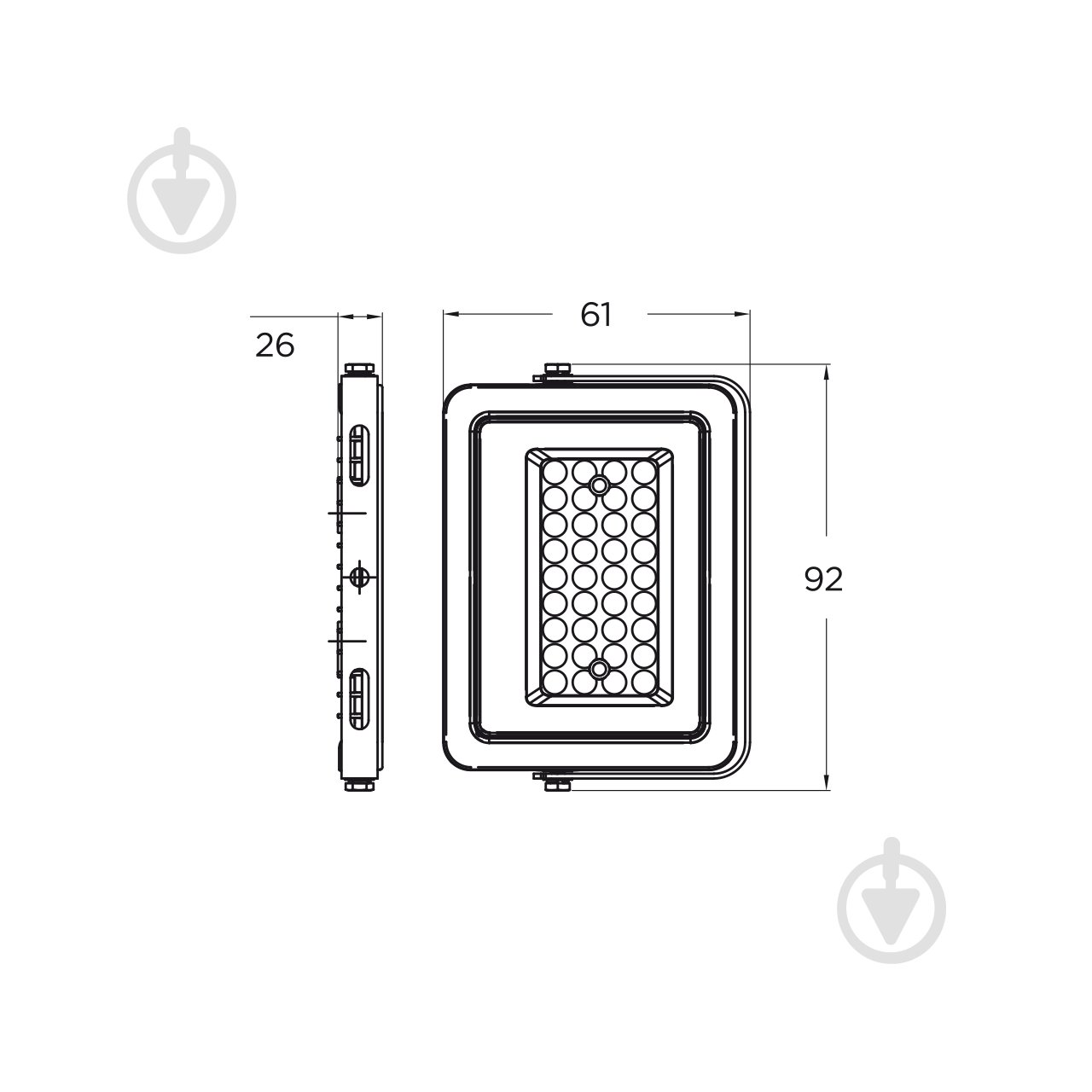 Прожектор світлодіодний Eurolamp 10 Вт IP65 чорний LED-FL-10(B) - фото 3