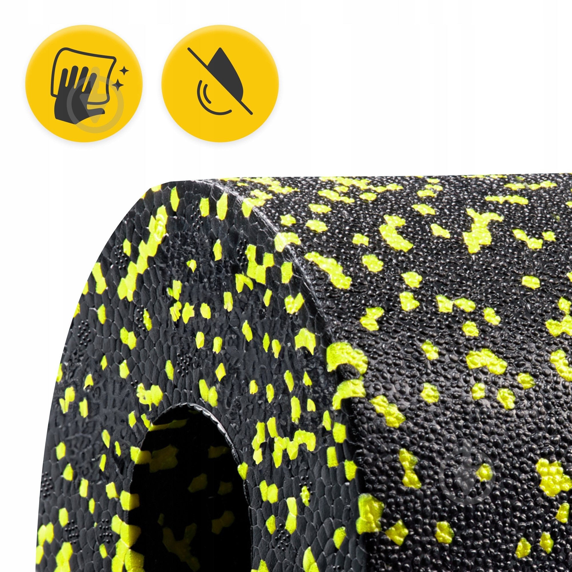 Валик массажный 4fizjo Mini Foam Roller 15 x 5.3 см (валик, роллер) 4FJ0081 Black/Yellow (P-5907222931790) - фото 2