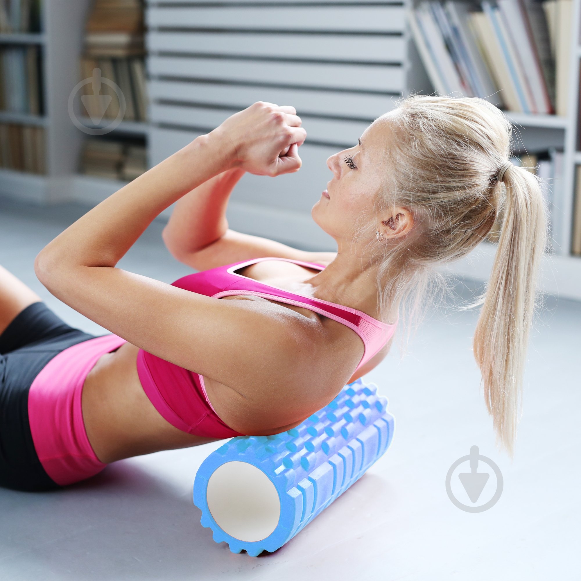 Валик массажный Cornix EVA 33 x 14 см (валик, роллер) XR-0030 Sky Blue - фото 12 Валик массажный Cornix EVA 33 x 14 см (валик, роллер) XR-0030 Sky Blue - фото 12