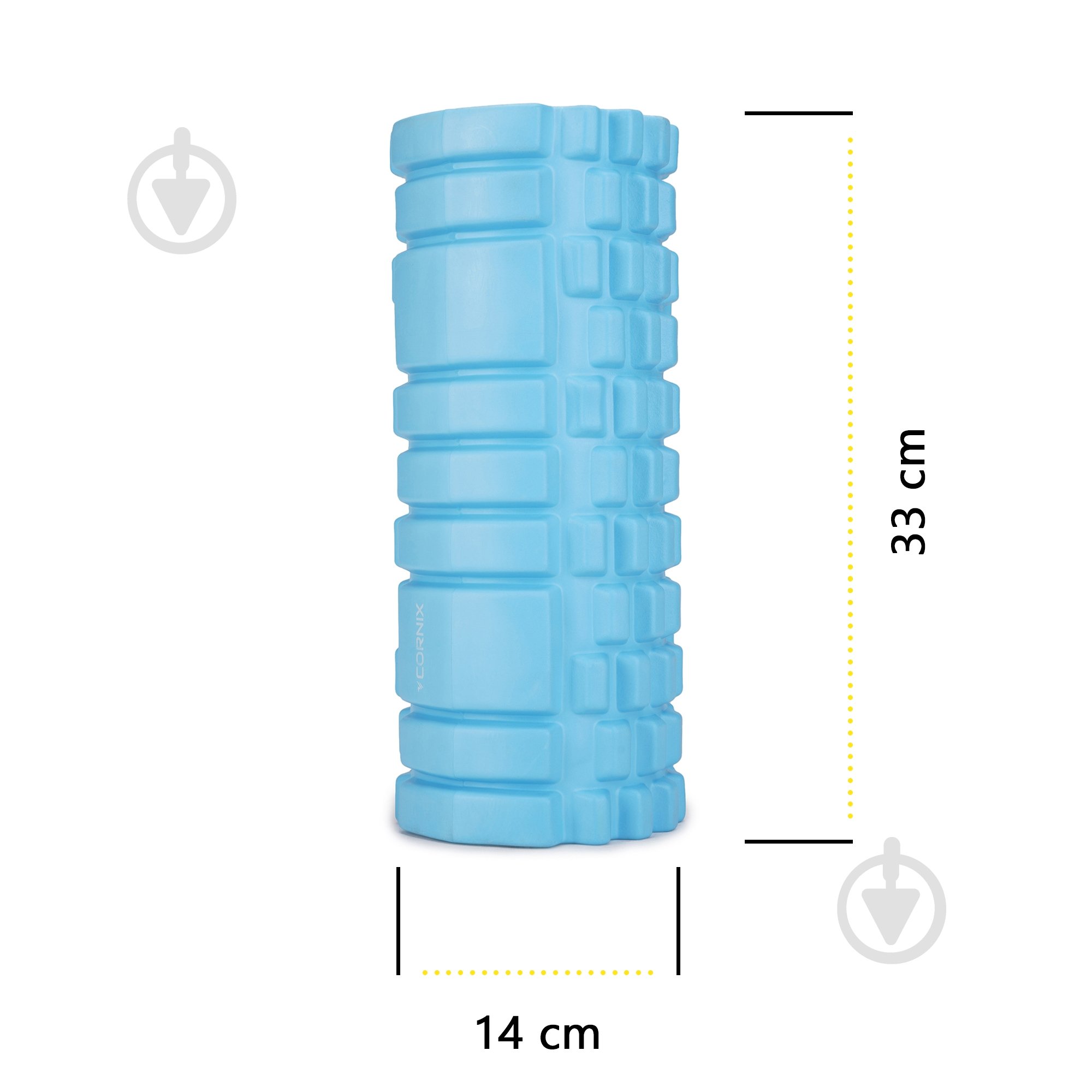 Валик массажный Cornix EVA 33 x 14 см (валик, роллер) XR-0030 Sky Blue - фото 4 Валик массажный Cornix EVA 33 x 14 см (валик, роллер) XR-0030 Sky Blue - фото 4