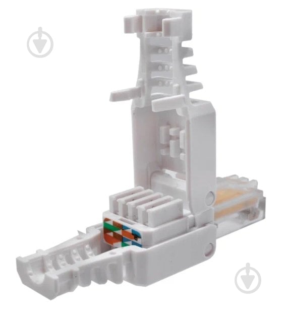 Штекер ЕМТ RJ45 connect 5e 8р8с білий - фото 2